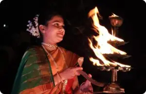 Goda Aarti Nashik Ramkund evening diya lights spiritual ceremony